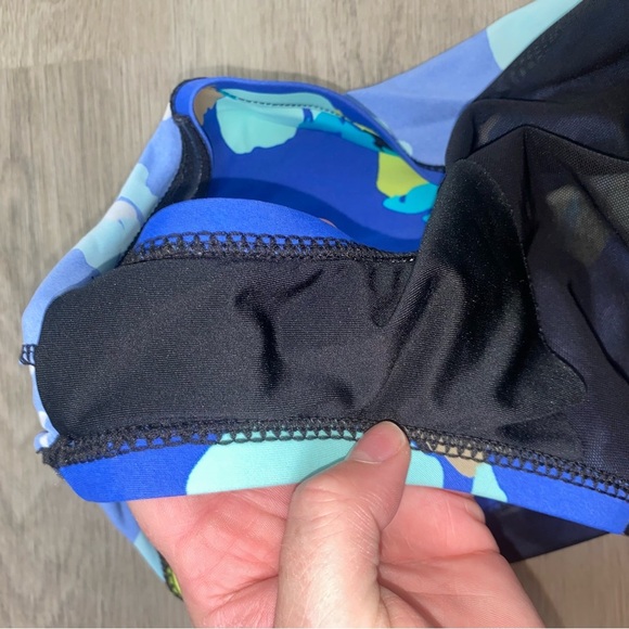 Gabar Blue Floral Swim One Piece Women’s 12 - Picture 5 of 6